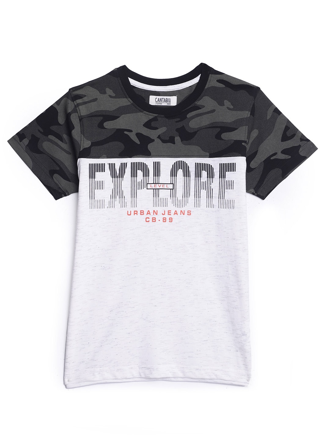 

Cantabil Boys Camouflage Printed Cotton T-shirt, Olive