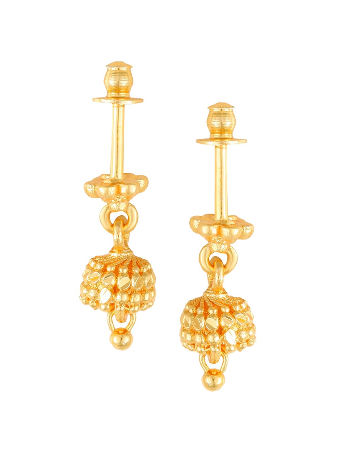 Vighnaharta Gold-Plated Drop Earrings