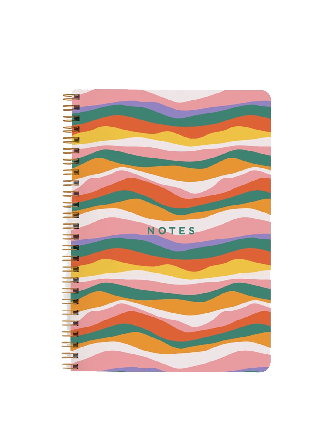 

The Art People Colourful Waves Printed Ruled Notebook, Pink