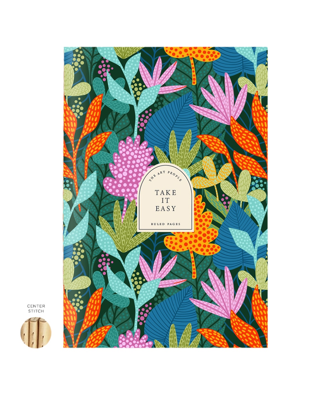 

The Art People Printed Stitched Notebook, Green