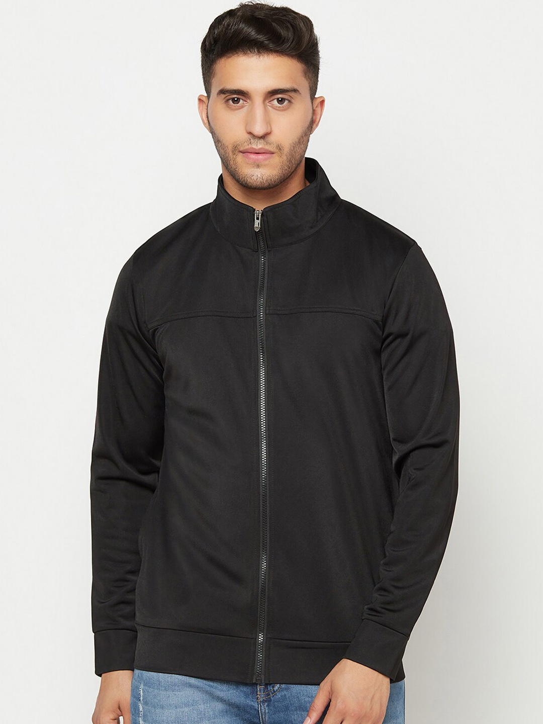 

GLITO Mock Collar Stretchable Sporty Jacket, Black