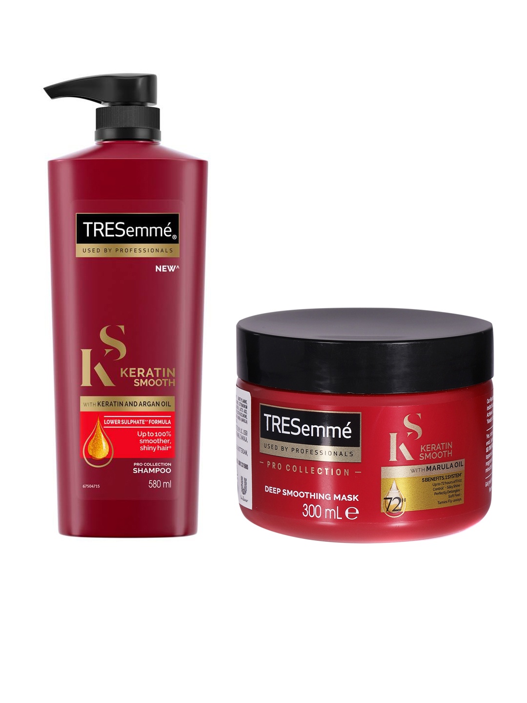 

TRESemme Set of Keratin Smooth Shampoo 580ml & Hair Mask 300ml, Red