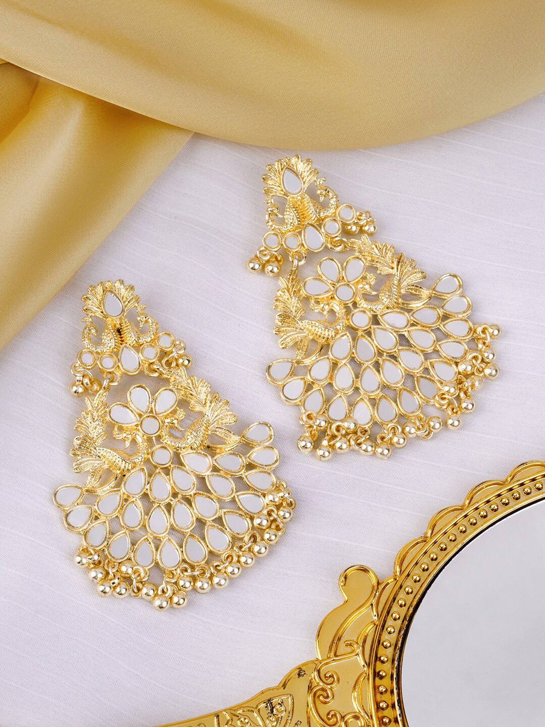 

TEEJH Crescent Shaped Drop Earrings, Gold