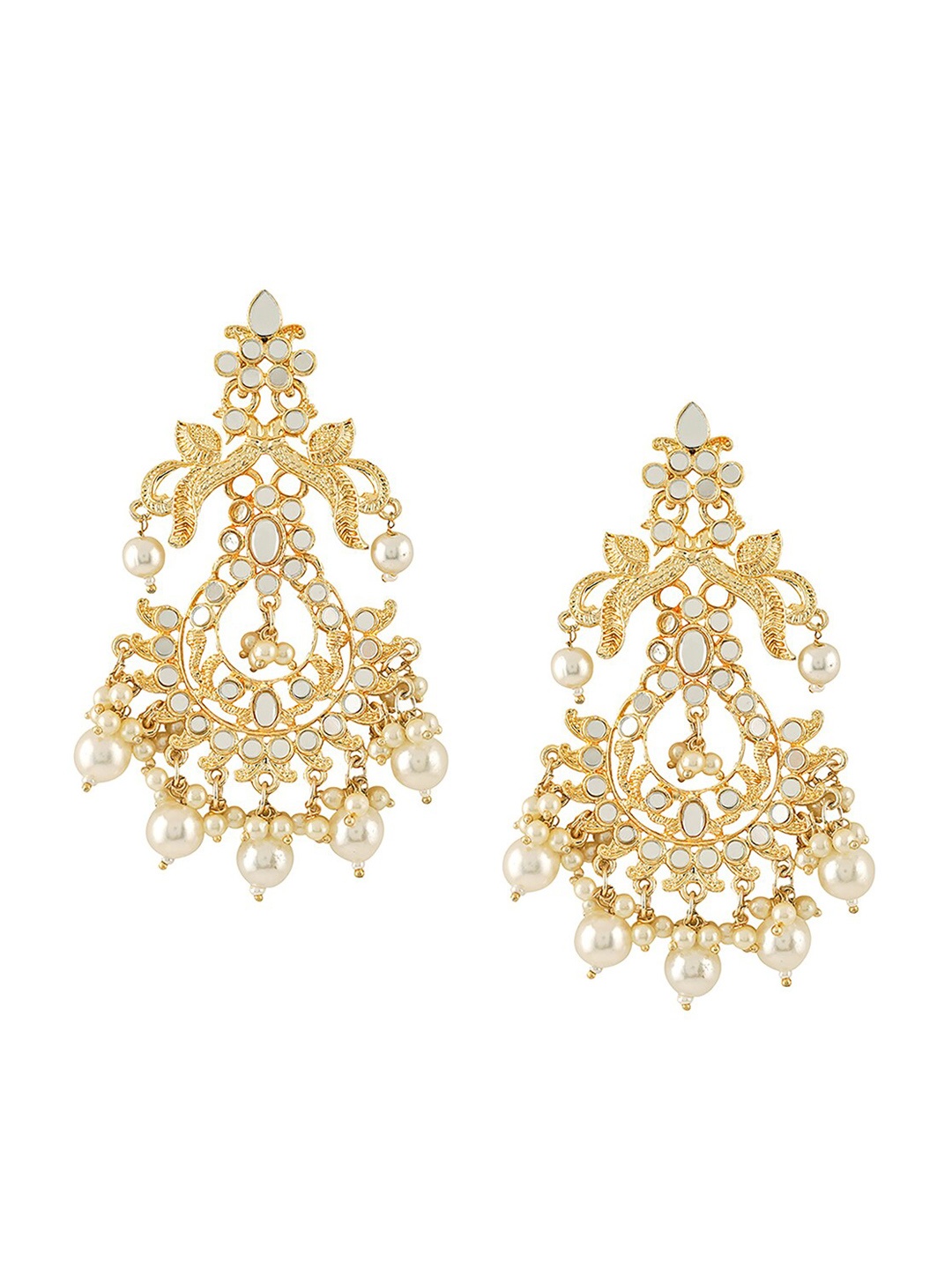 

TEEJH Crescent Shaped Drop Earrings, Silver