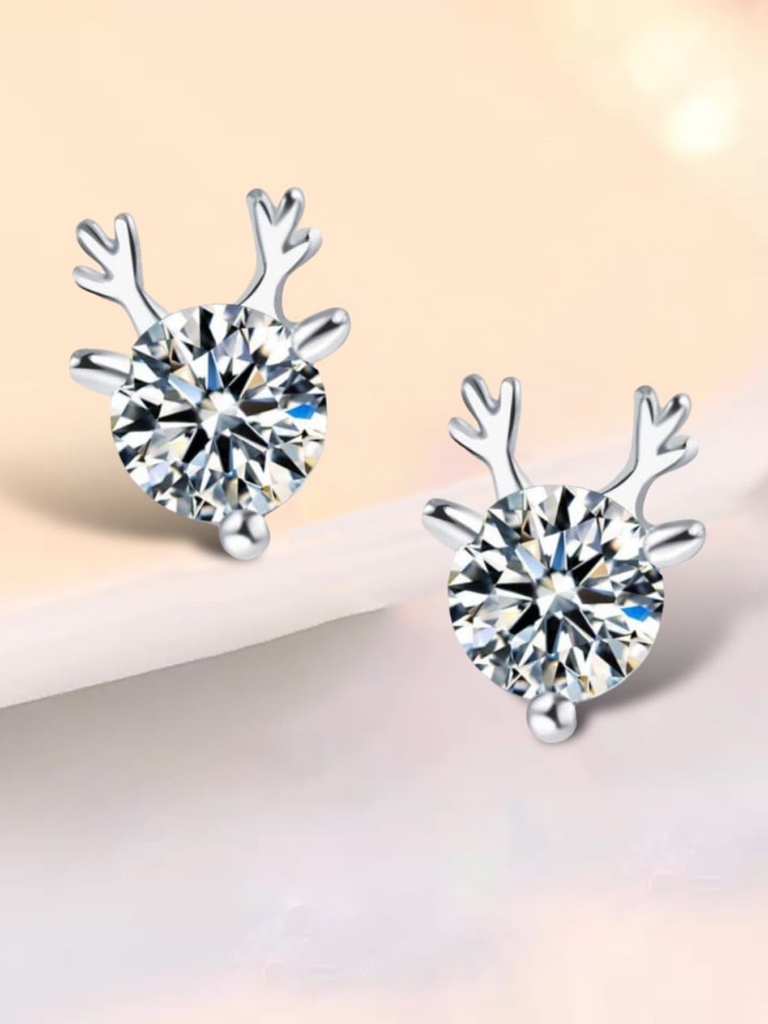 

MYKI Silver-Toned Contemporary Studs Earrings