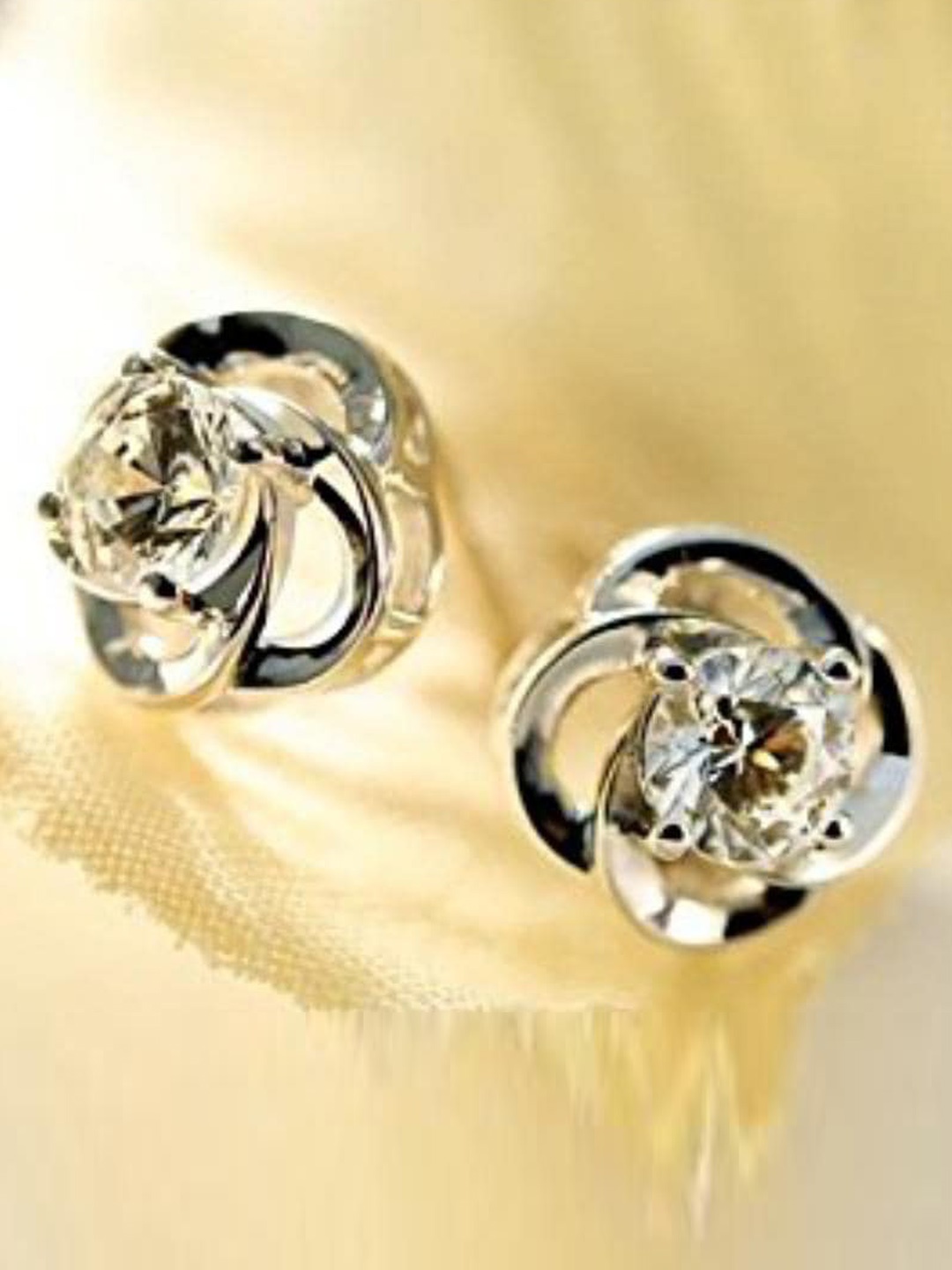 

MYKI Set Of 2 Silver-Plated Floral Stud Earrings