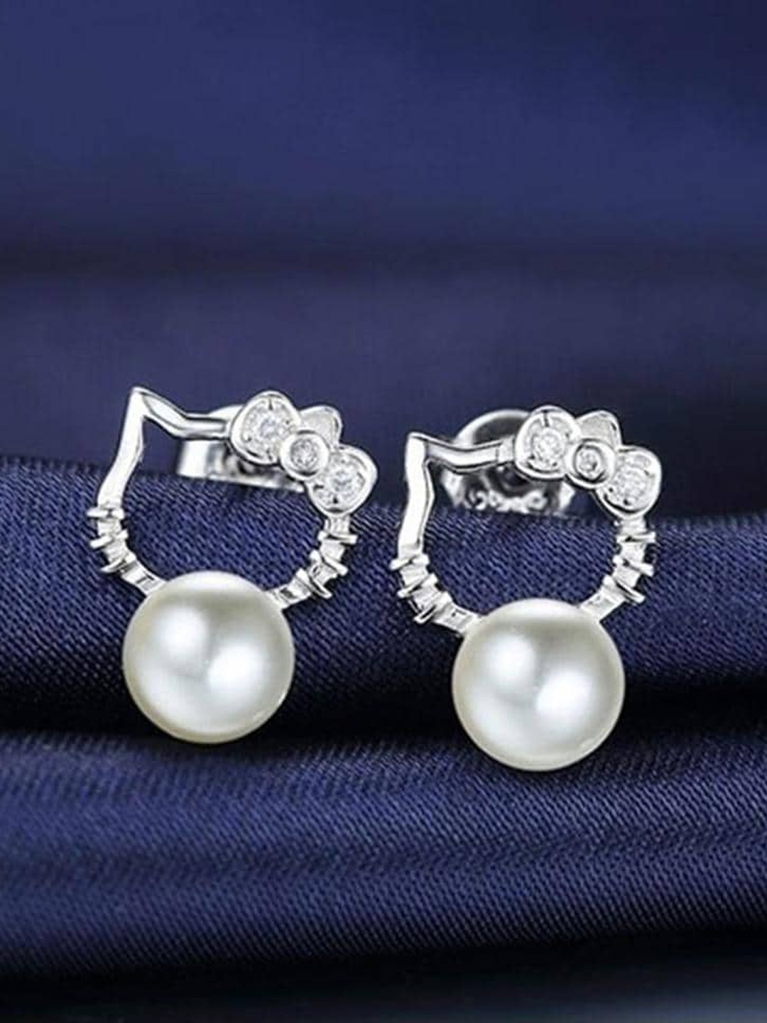 

MYKI Silver-Plated Cubic Zirconia Drop Earrings