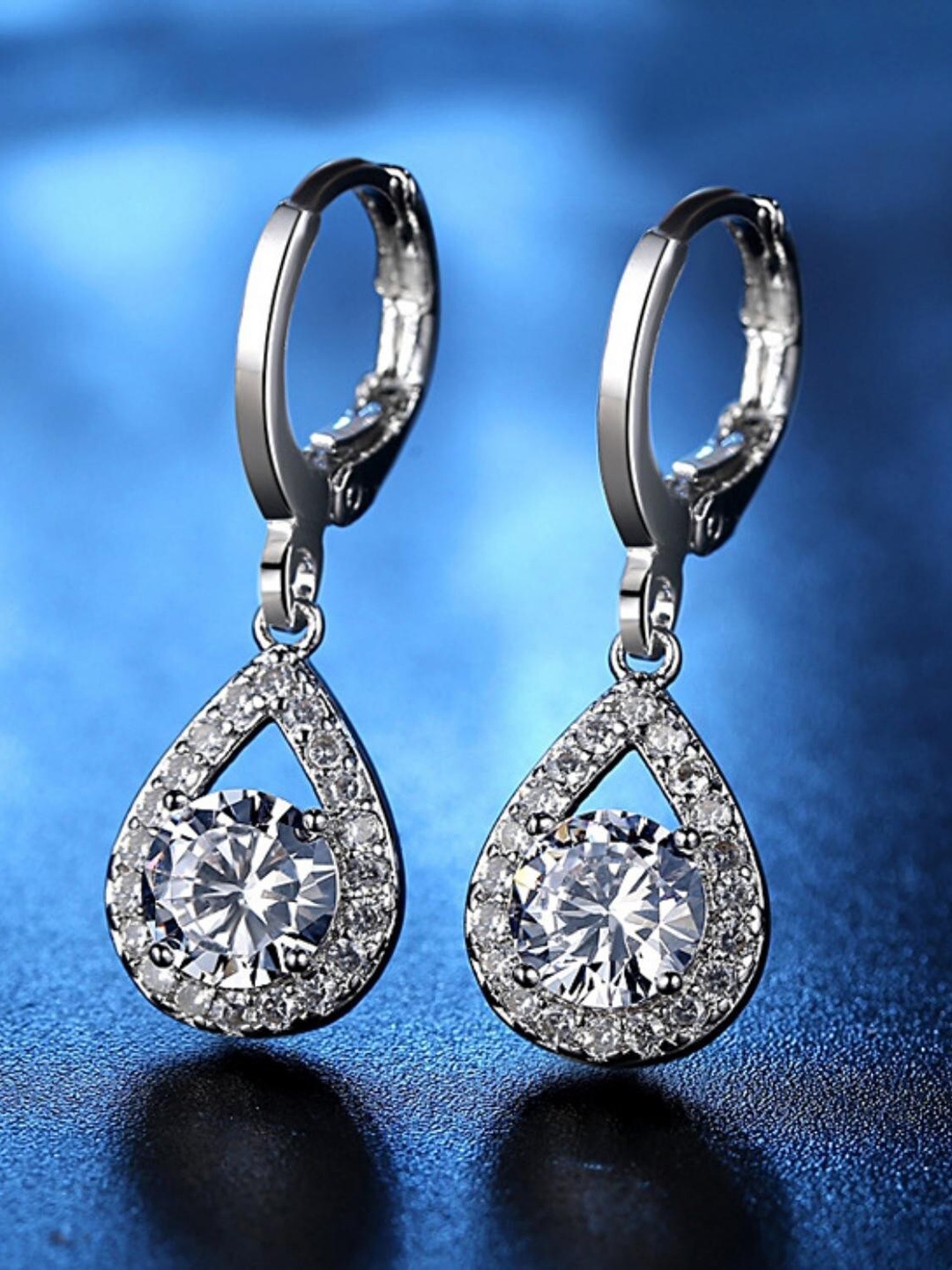 

MYKI Silver-Plated Contemporary Drop Earrings