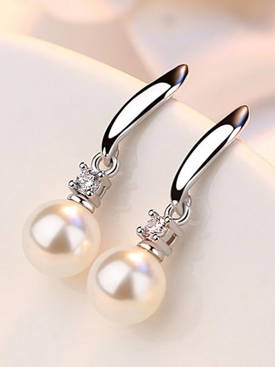

MYKI Silver-Plated Contemporary Drop Earrings