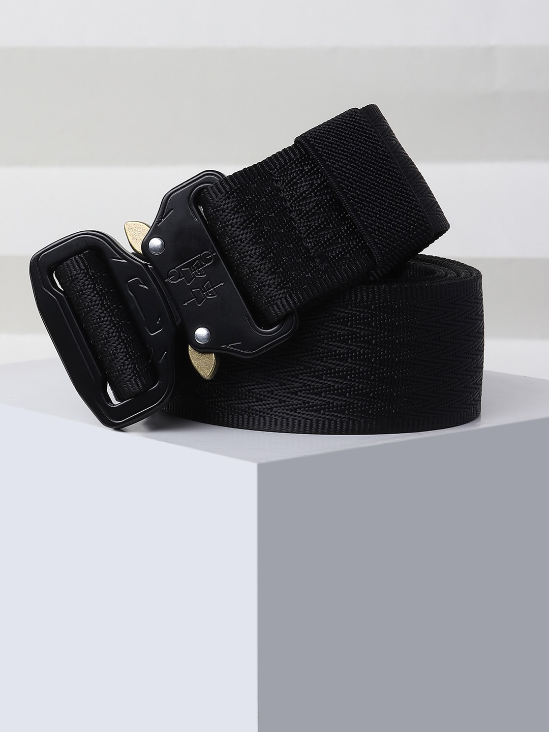 

Roadster Men Textured Army Belt, Black