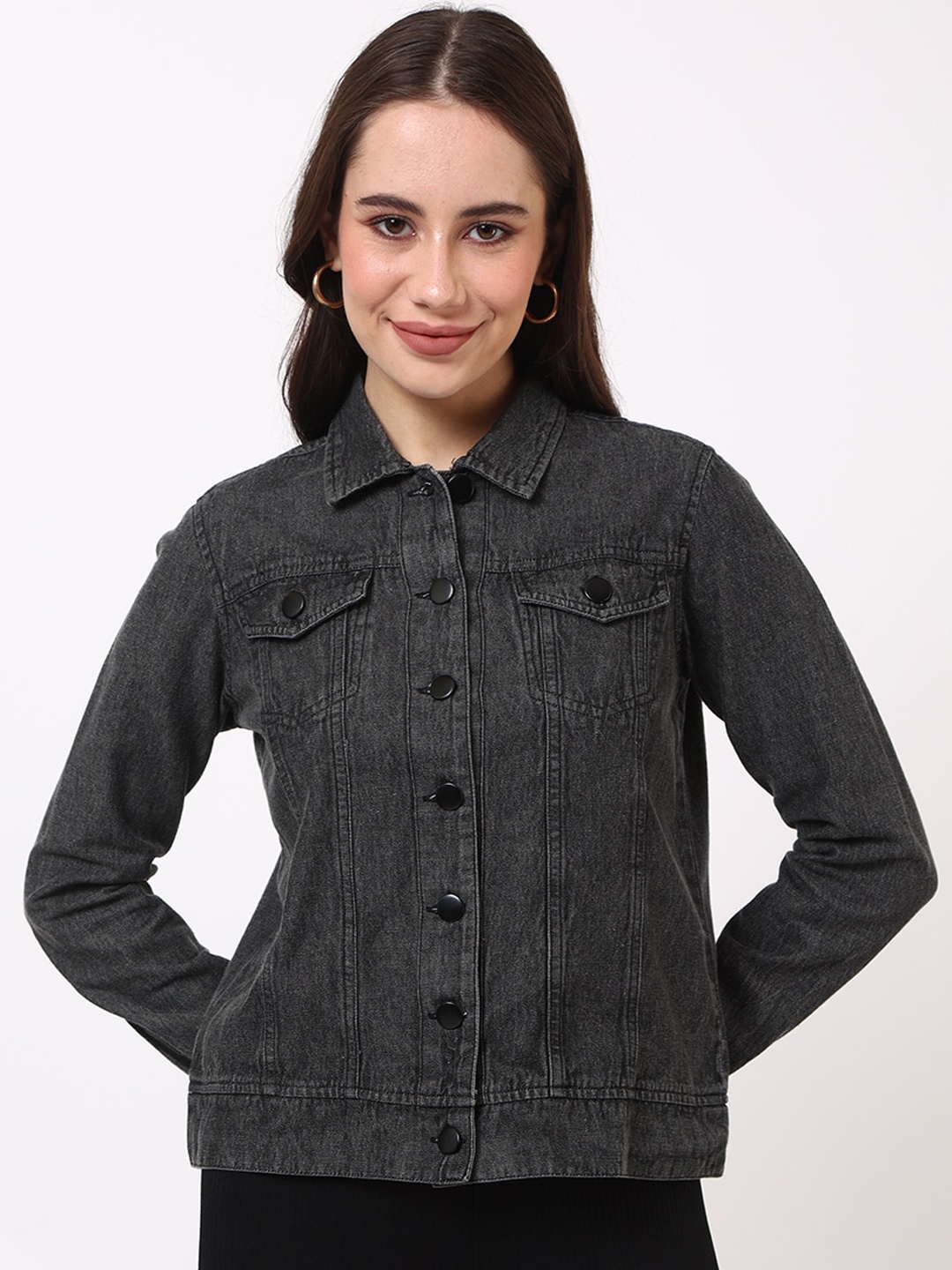 

UNTUNG Cotton Denim Jacket, Grey