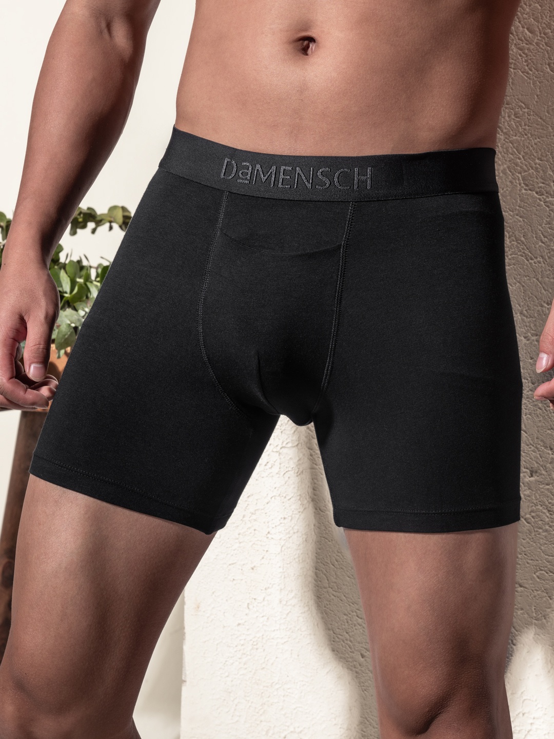 

DaMENSCH DEO-SOFT Solid Premium Egyptian Cotton-Modal Blend Trunk, Black