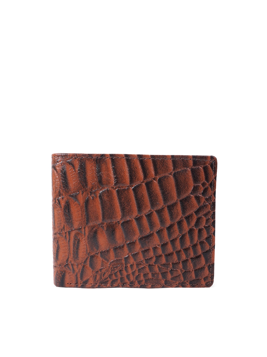 

CIMONI Leather Textured Short Two Fold Wallet, Brown