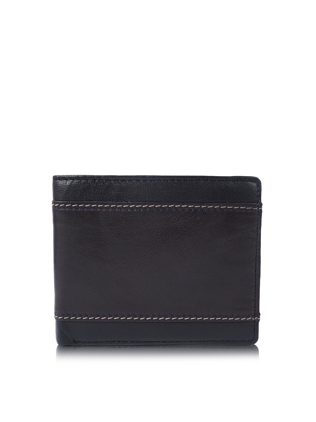 

CIMONI Leather Short Two Fold Wallet, Black