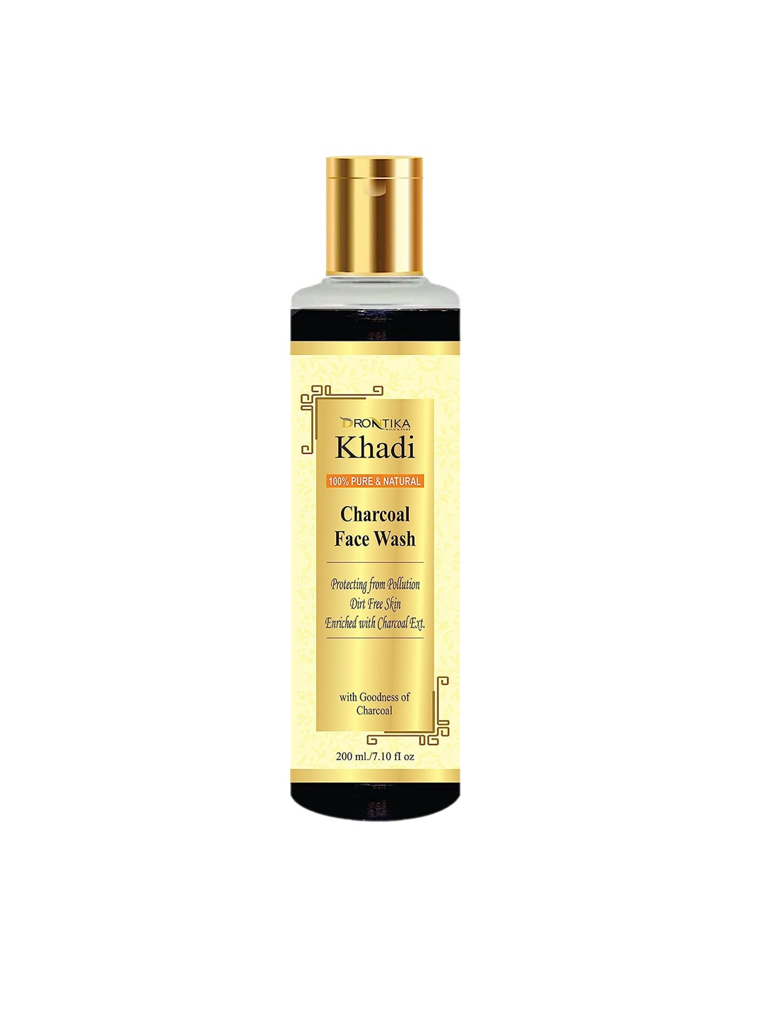 

DRONTIKA Charcoal Face Wash to Protect from Pollution - 200 ml, Yellow