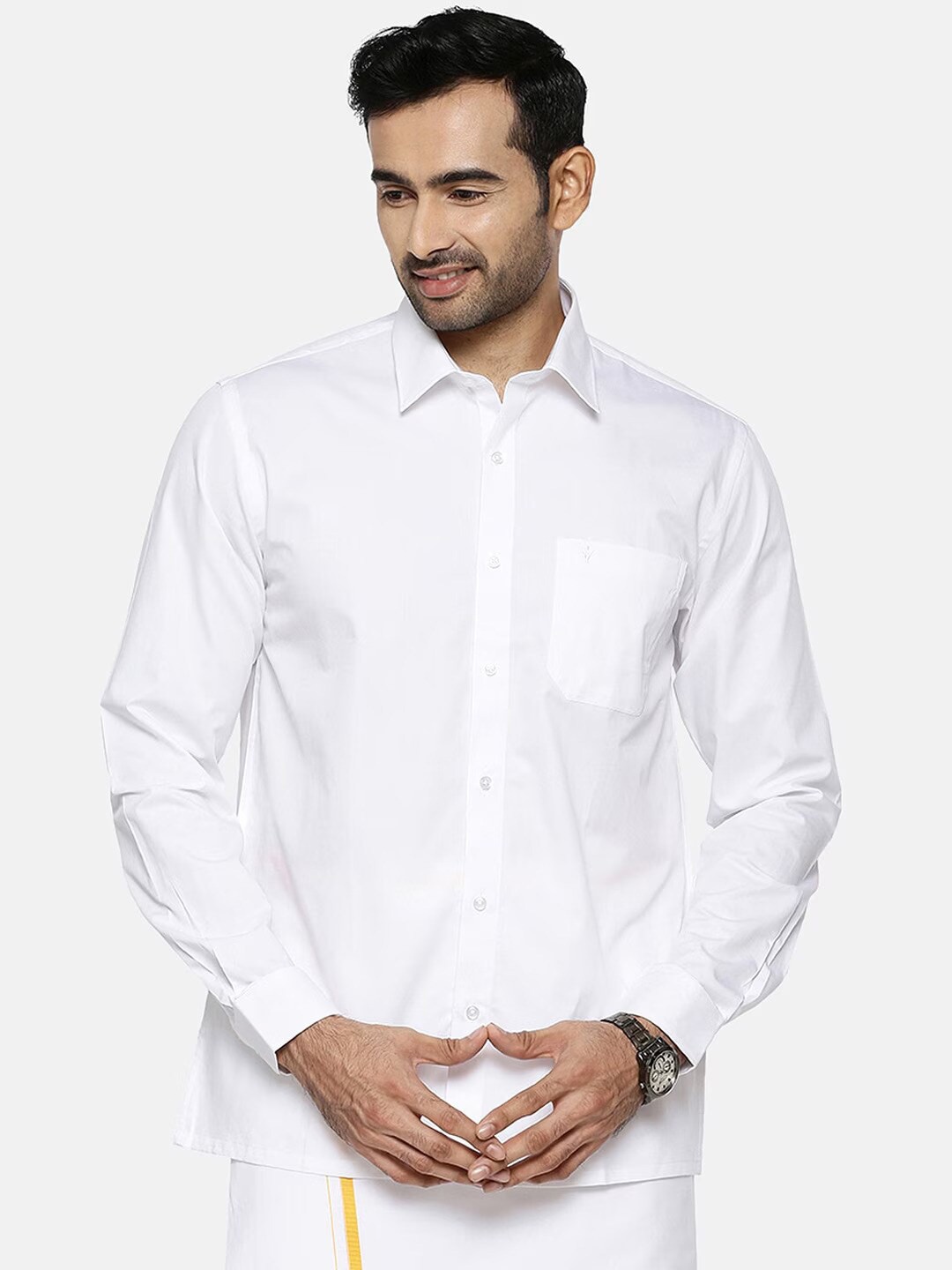 

Ramraj Original Spread Collar Pure Cotton Shirt, White