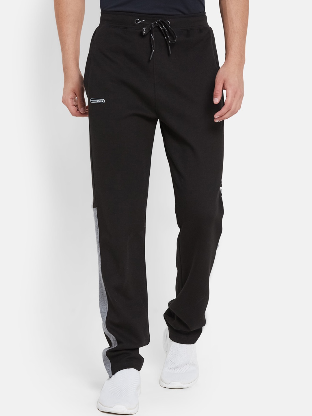 

Octave Men Regular Fit Mid-Rise Track Pants, Black