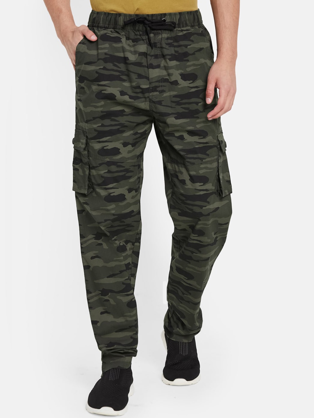 

Octave Men Camouflage Printed Pure Cotton Track Pants, Olive