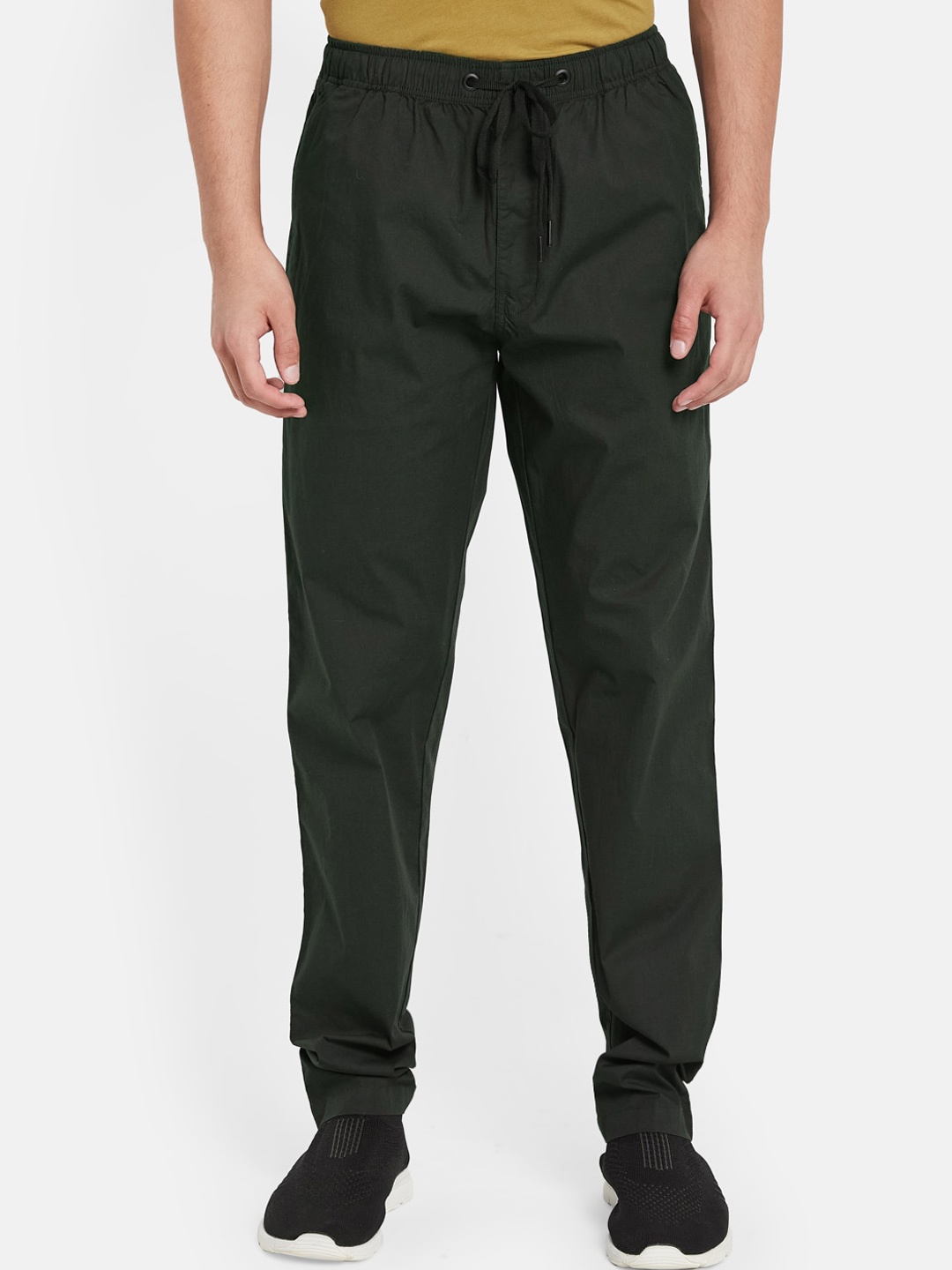 

Octave Men Mid Rise Cotton Track Pants, Olive