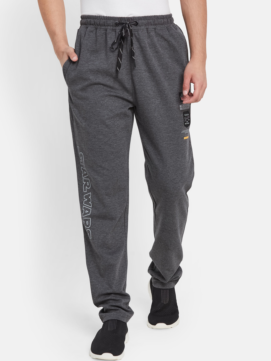 

Octave Men Pure Cotton Cotton Track Pants, Grey