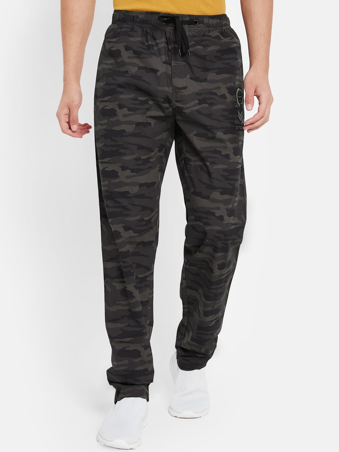 

Octave Men Mid-Rise Cotton Sports Track Pants, Grey