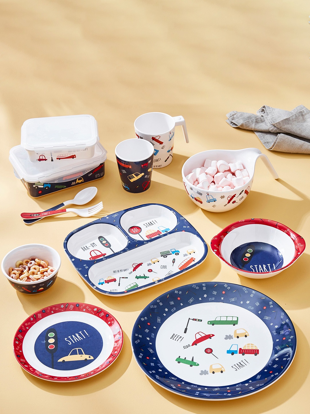 

Home Centre Glee Blue & Red Printed Melamine Tumbler- 300ml