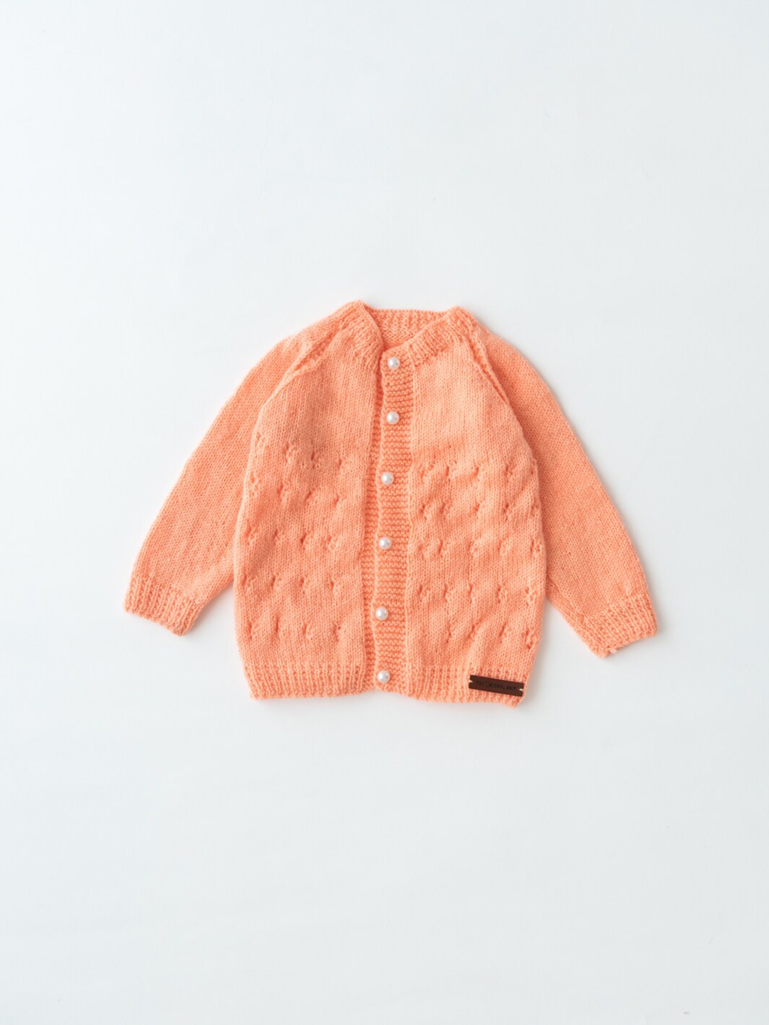 

The Original Knit Infants Kids Cable Knit Acrylic Cardigan, Peach