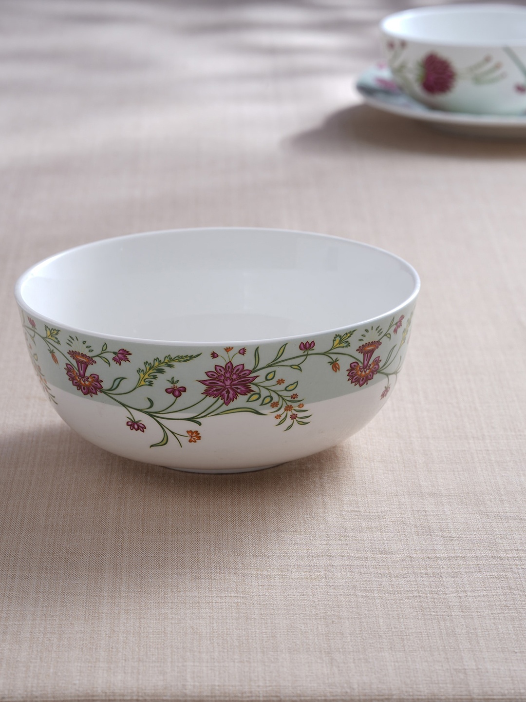 

Home Centre Floral Printed Cereal Bowl 600ml, White