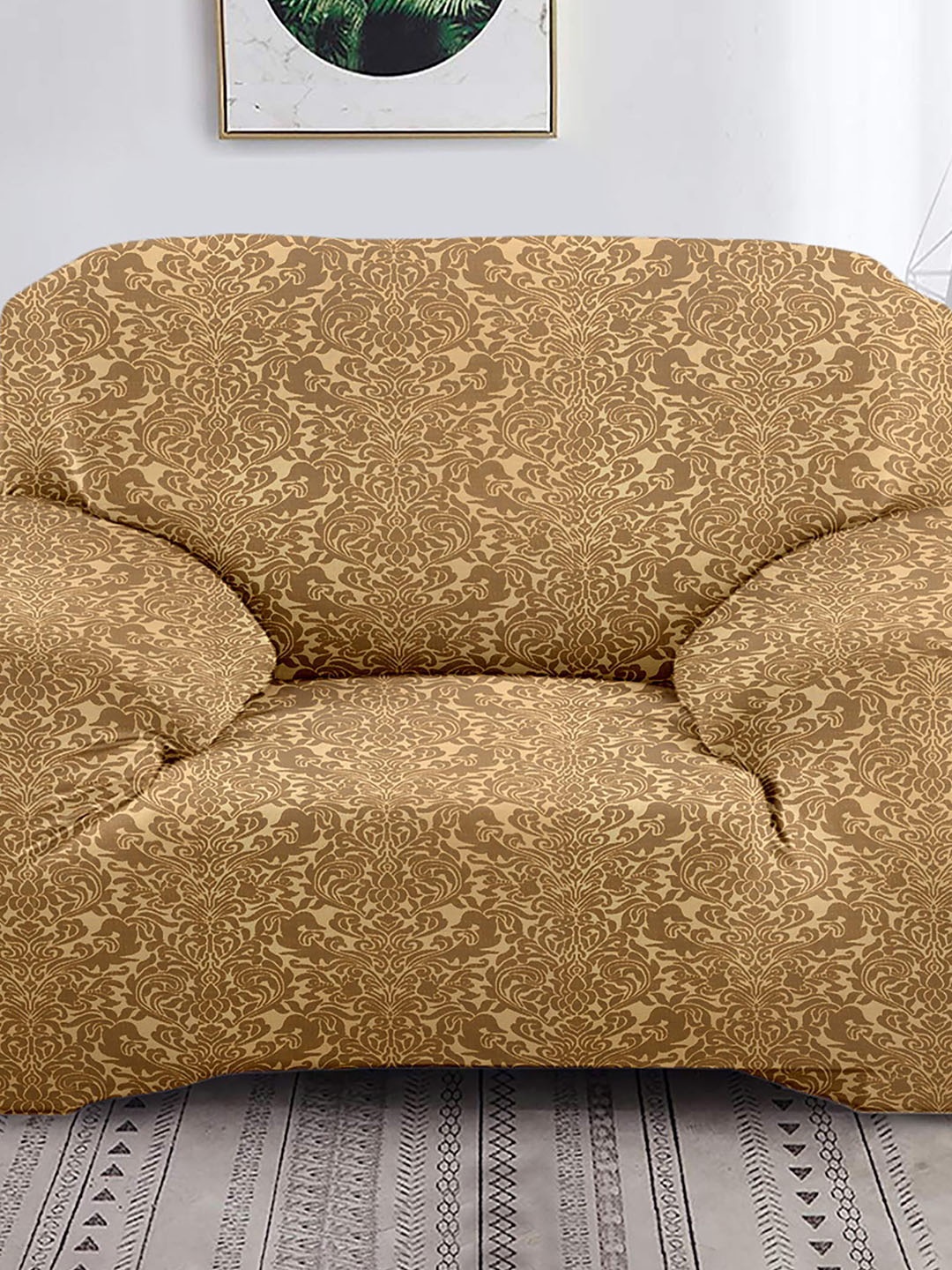 

Home Centre Morgan Beige Printed Jacquard One Seater Sofa Cover