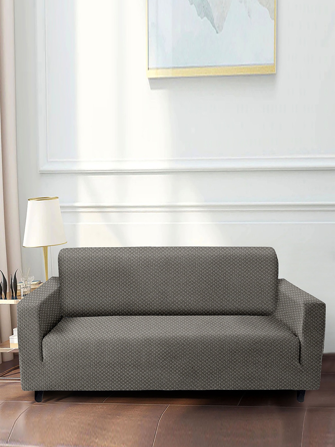 

Home Centre Morgan Grey Checked 3-Seater Sofa Cover