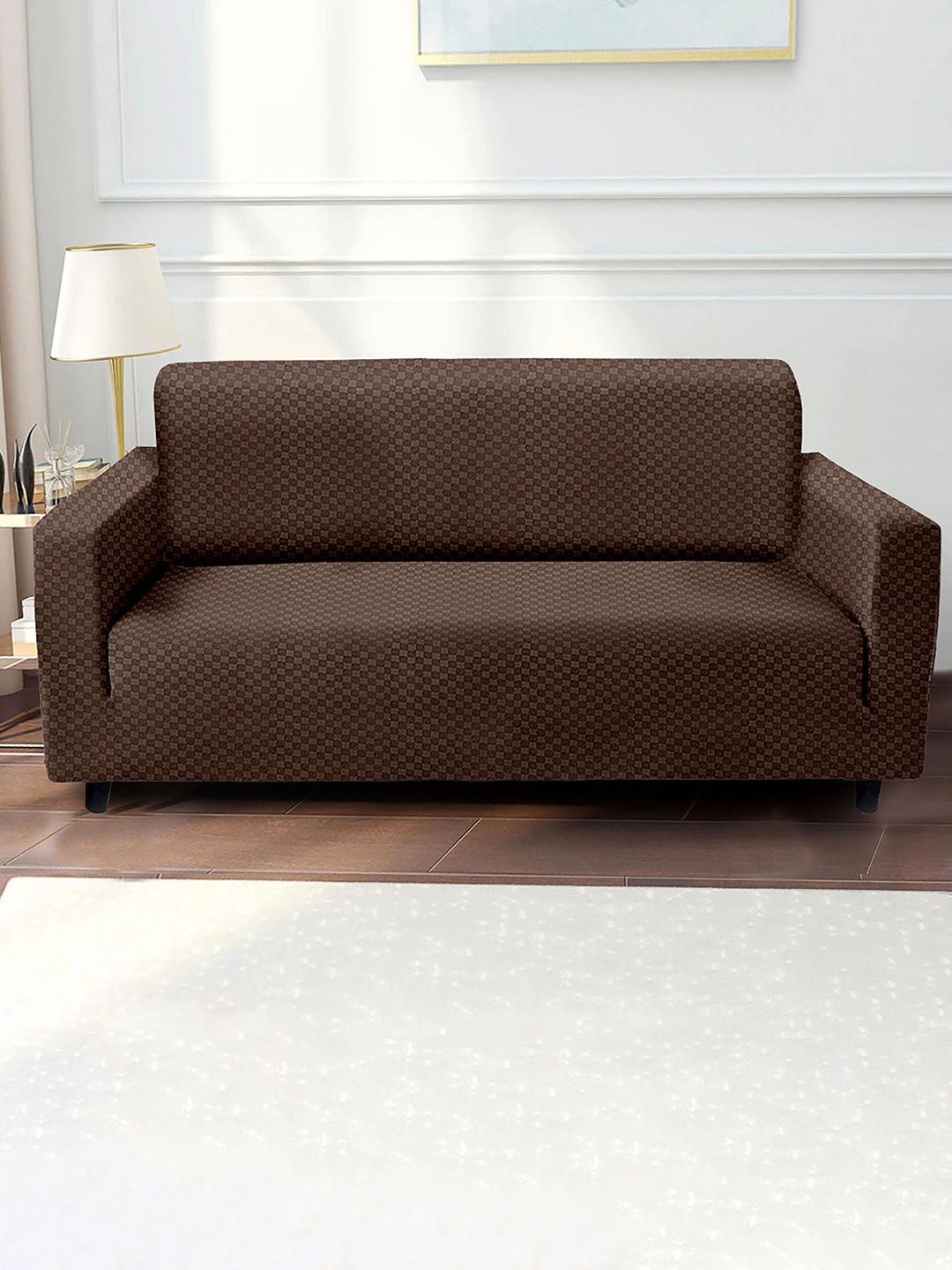 

Home Centre Morgan Brown Printed Jacquard 3-Seater Sofa Cover