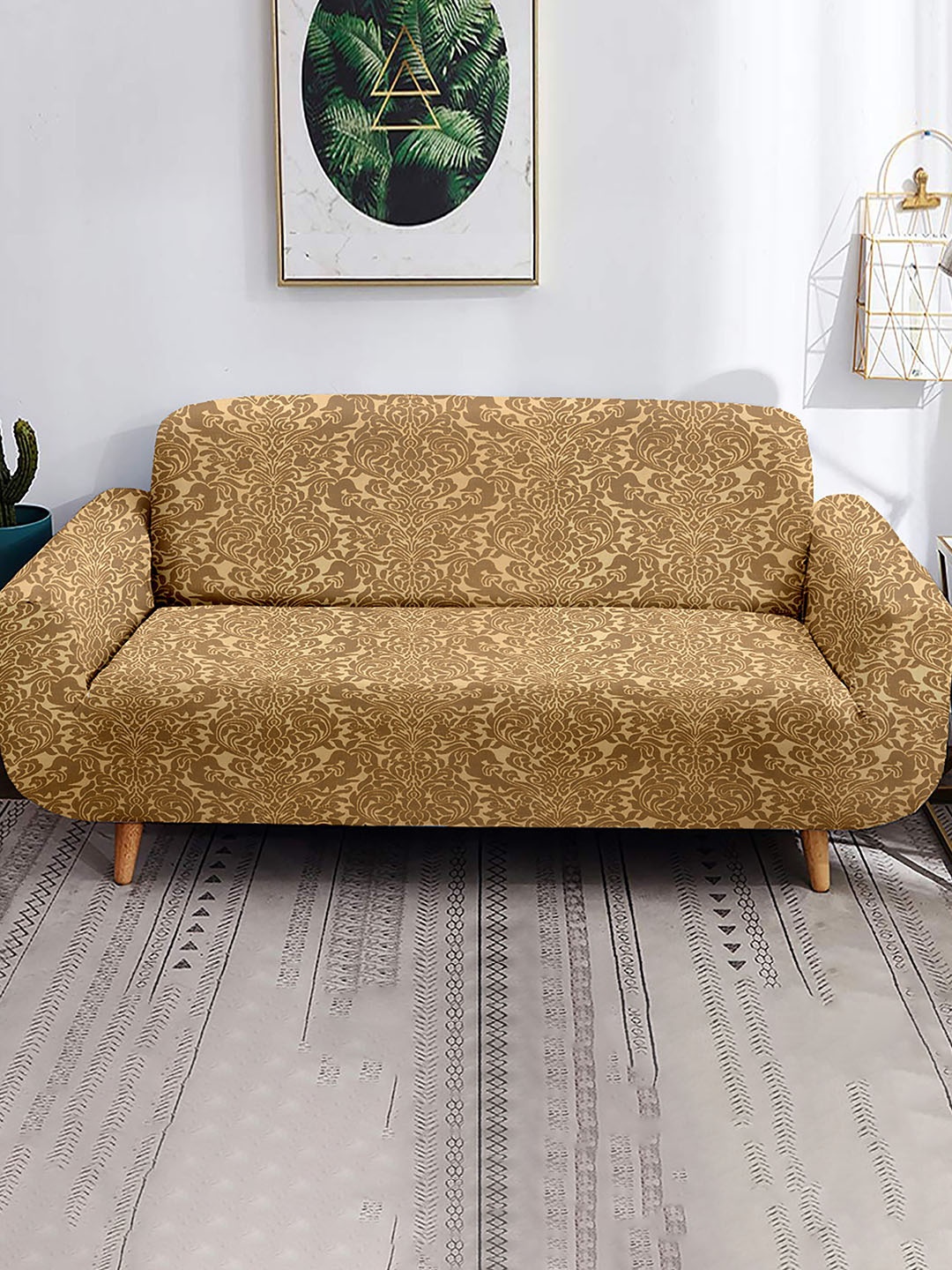 

Home Centre Morgan Beige Printed Jacquard 2 Seater Sofa Cover