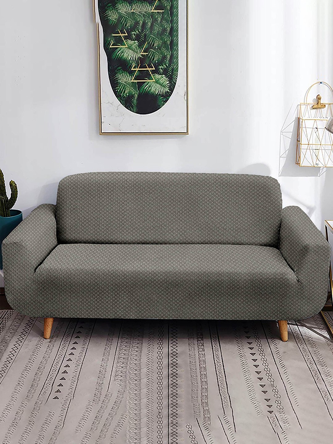 

Home Centre Morgan Grey Jacquard 2 Seater Sofa Cover