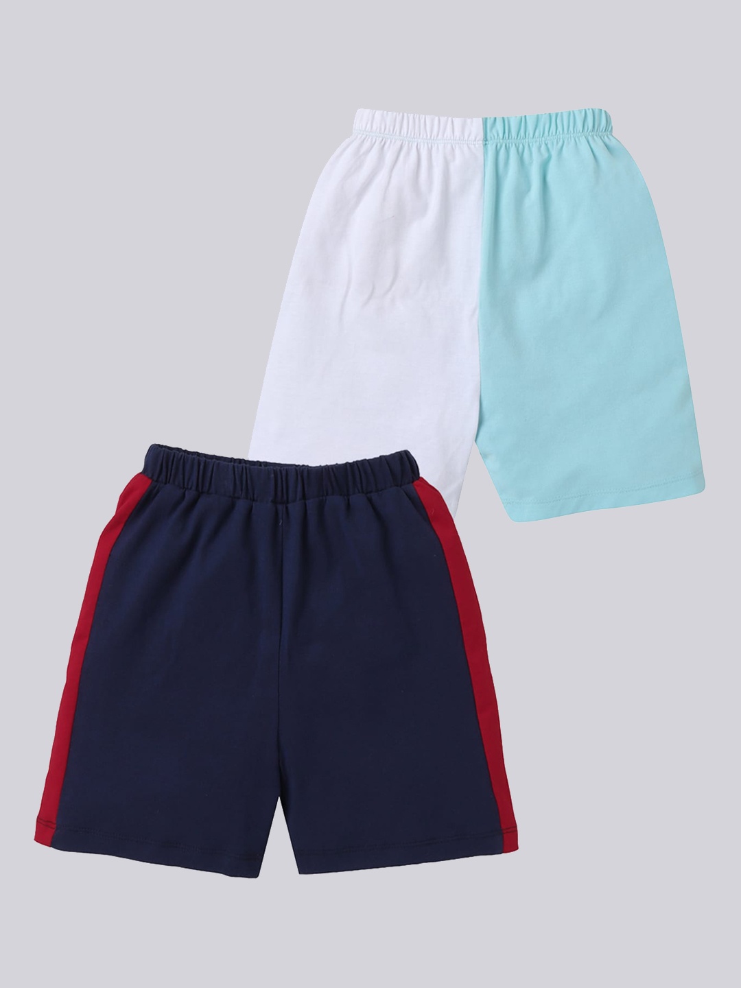 

Little Angels Unisex Kids Pack Of 2 Mid-Rise Cotton Shorts, Navy blue