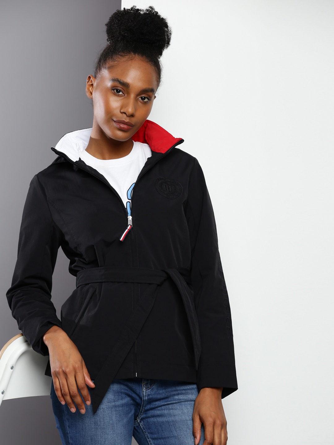 

Tommy Hilfiger Hooded Tailored Jacket, Black