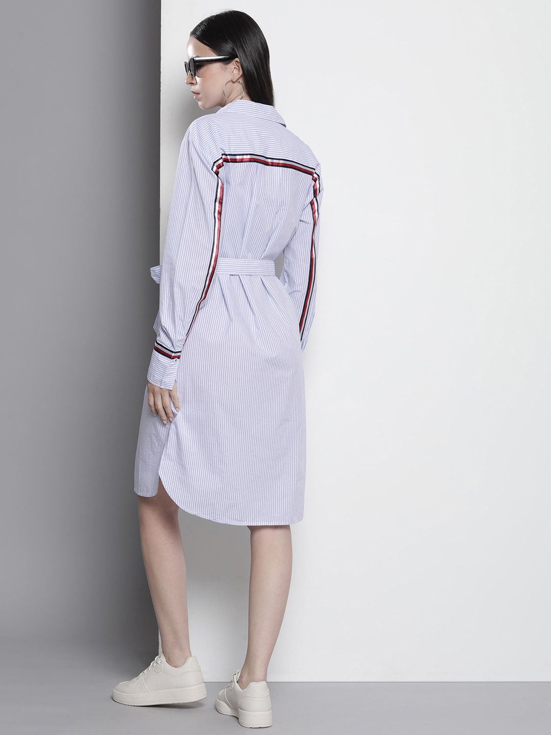 

Tommy Hilfiger Striped Pure Cotton Shirt Dress, Blue