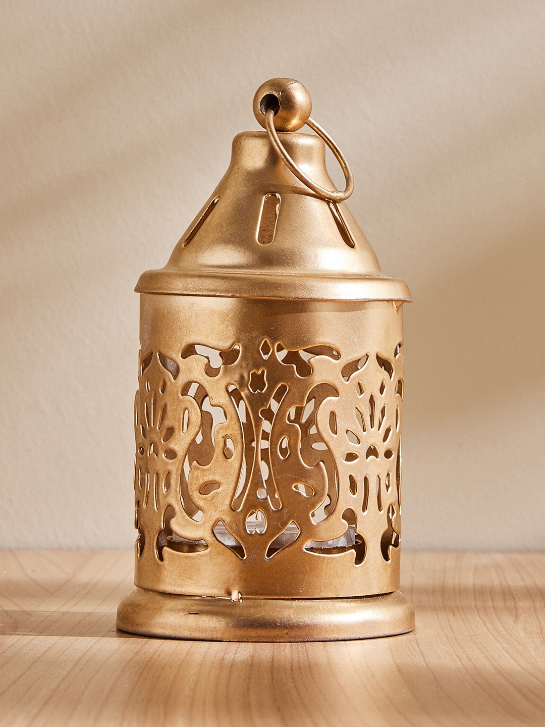 

Home Centre Pacific-Salsa Hanging Lantern Candle Holder, Gold
