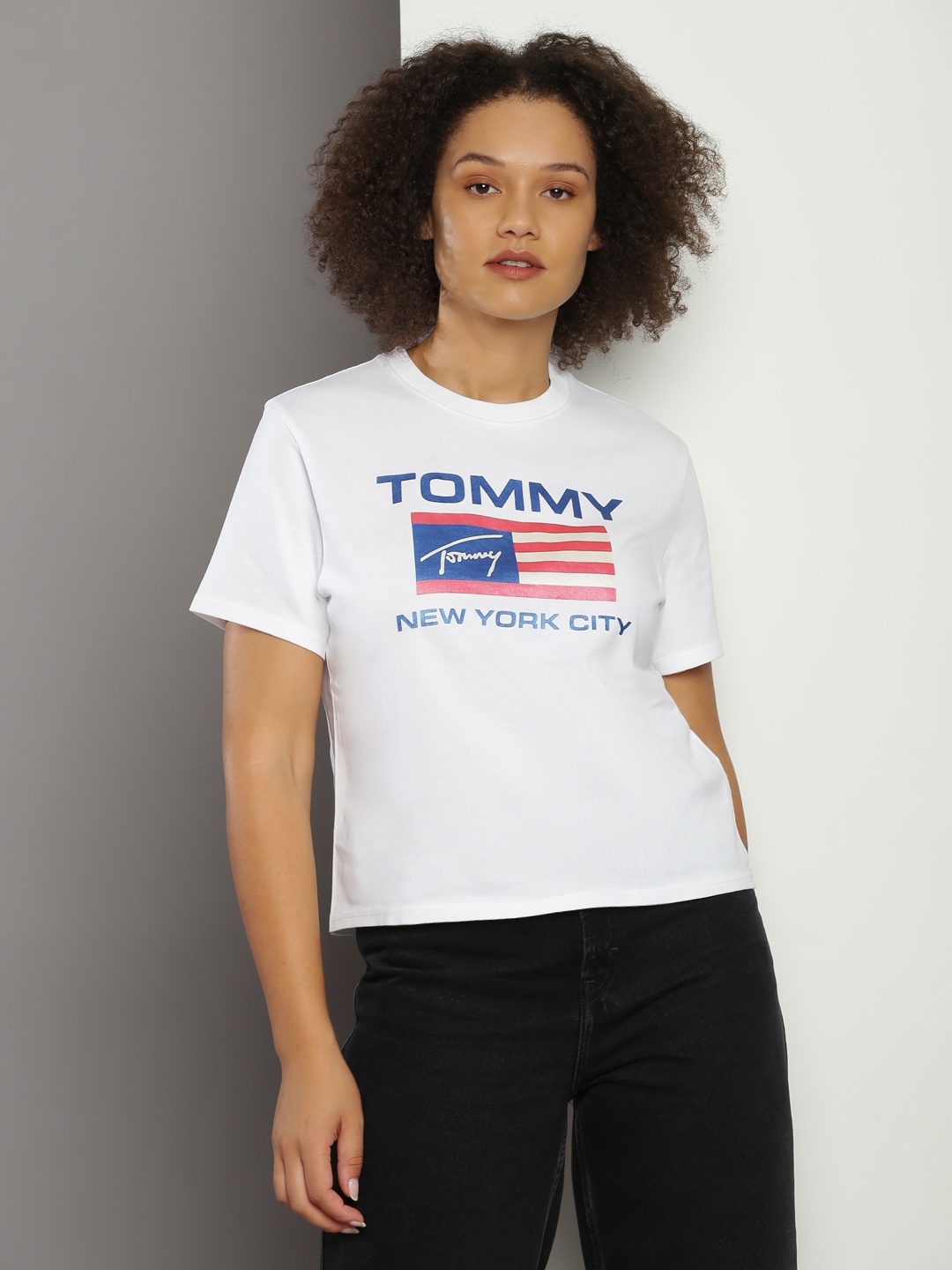 

Tommy Hilfiger Printed Pure Cotton T-shirt, White