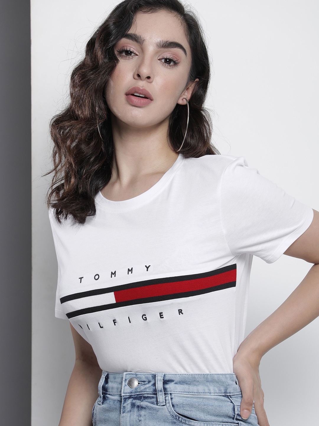 

Tommy Hilfiger Striped Pure Cotton T-shirt, White