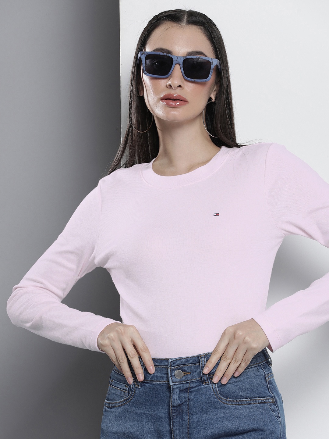 

Tommy Hilfiger Solid Pure Cotton Slim Fit T-shirt, Pink