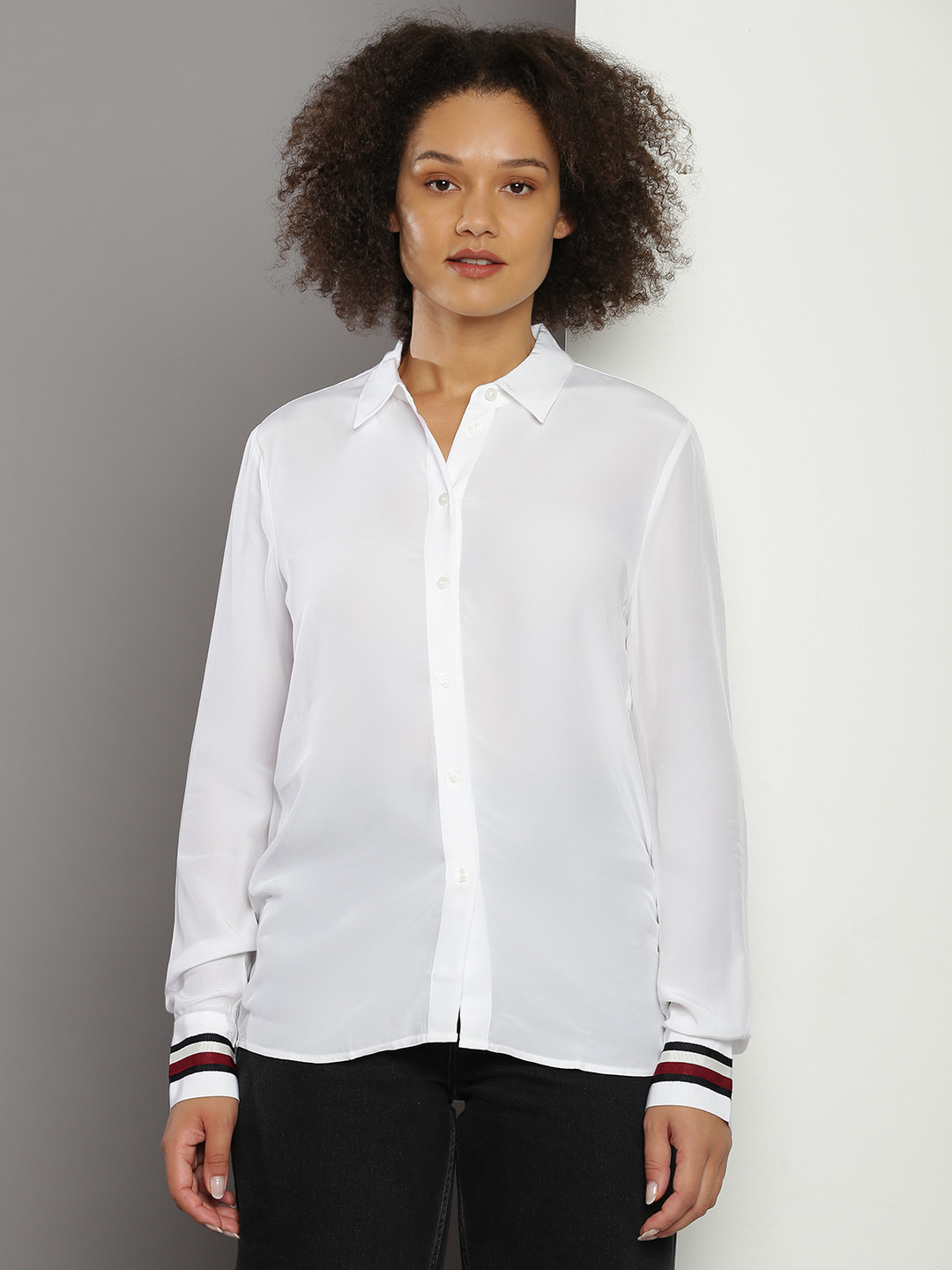 

Tommy Hilfiger Spread Collar Casual Shirt, White