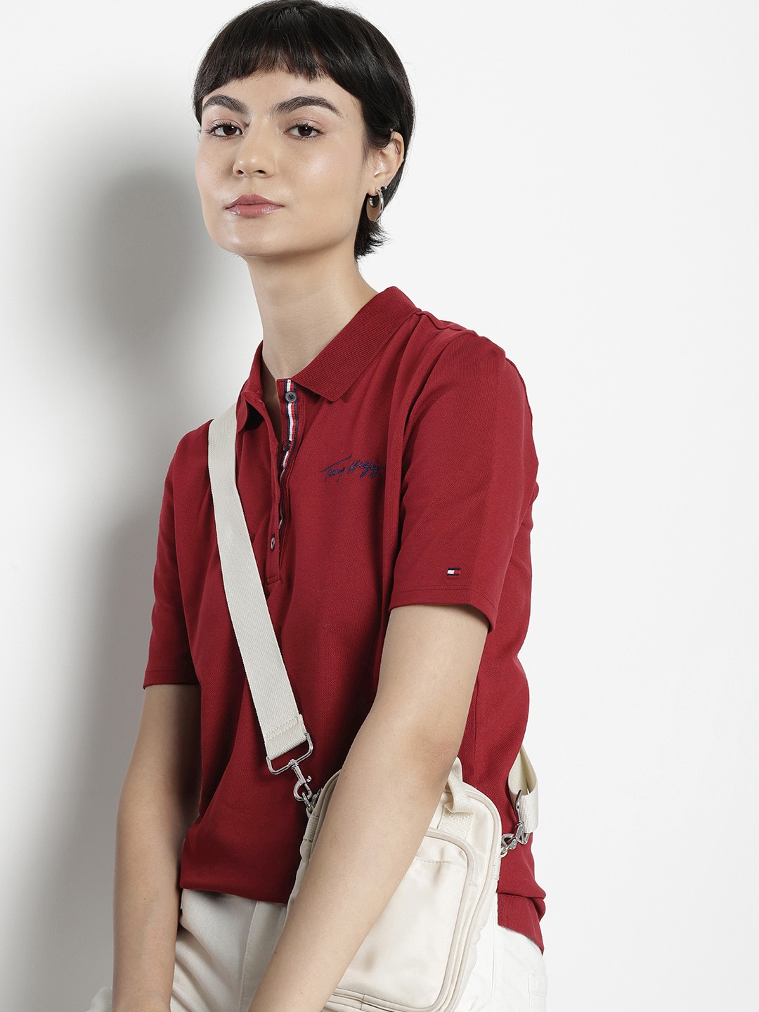 

Tommy Hilfiger Polo Collar T-shirt, Maroon