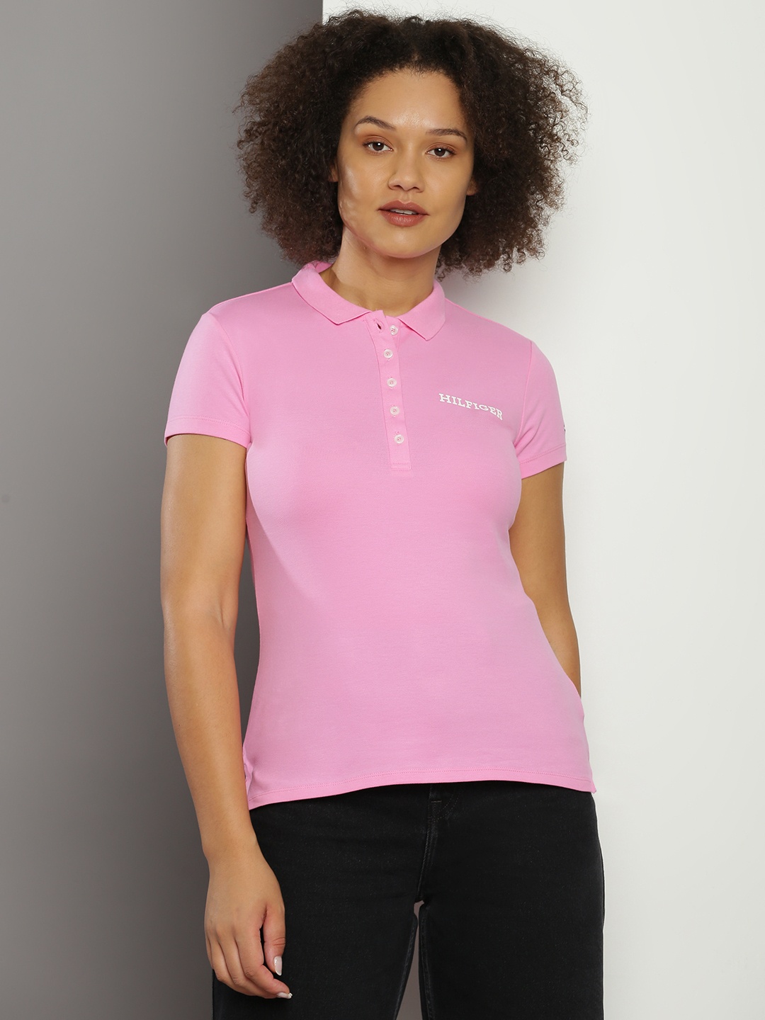 

Tommy Hilfiger Polo Collar Slim Fit T-shirt, Pink