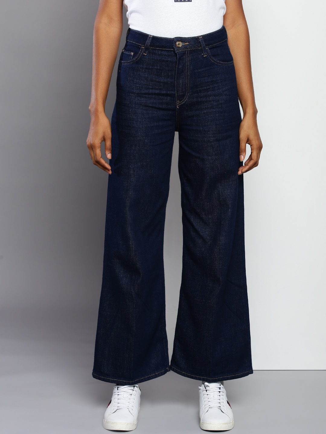 

Tommy Hilfiger Women Wide Leg High-Rise Jeans, Blue