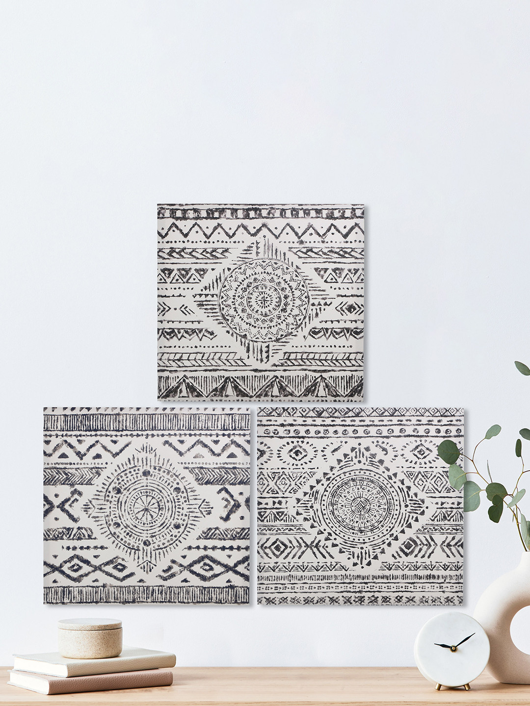 

Home Centre Corsica White & Black 3 Pieces Wooden Framed Wall Art
