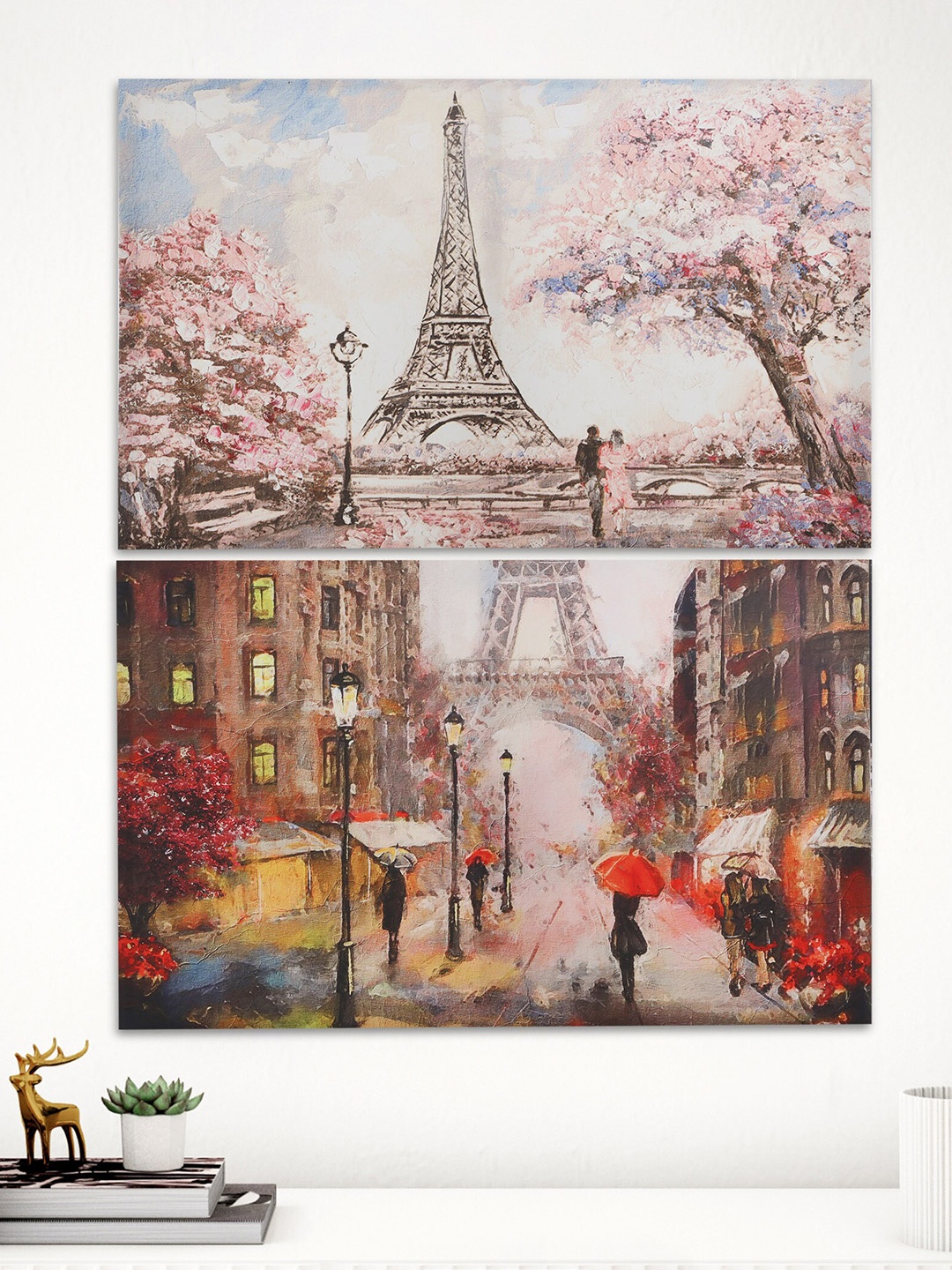 

Home Centre White & Purple 2 Pieces Printed Wall Art
