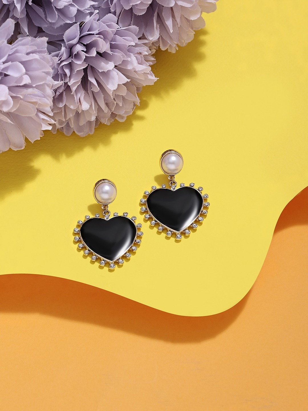 

Zaveri Pearls Gold-Plated Contemporary Drop Earrings