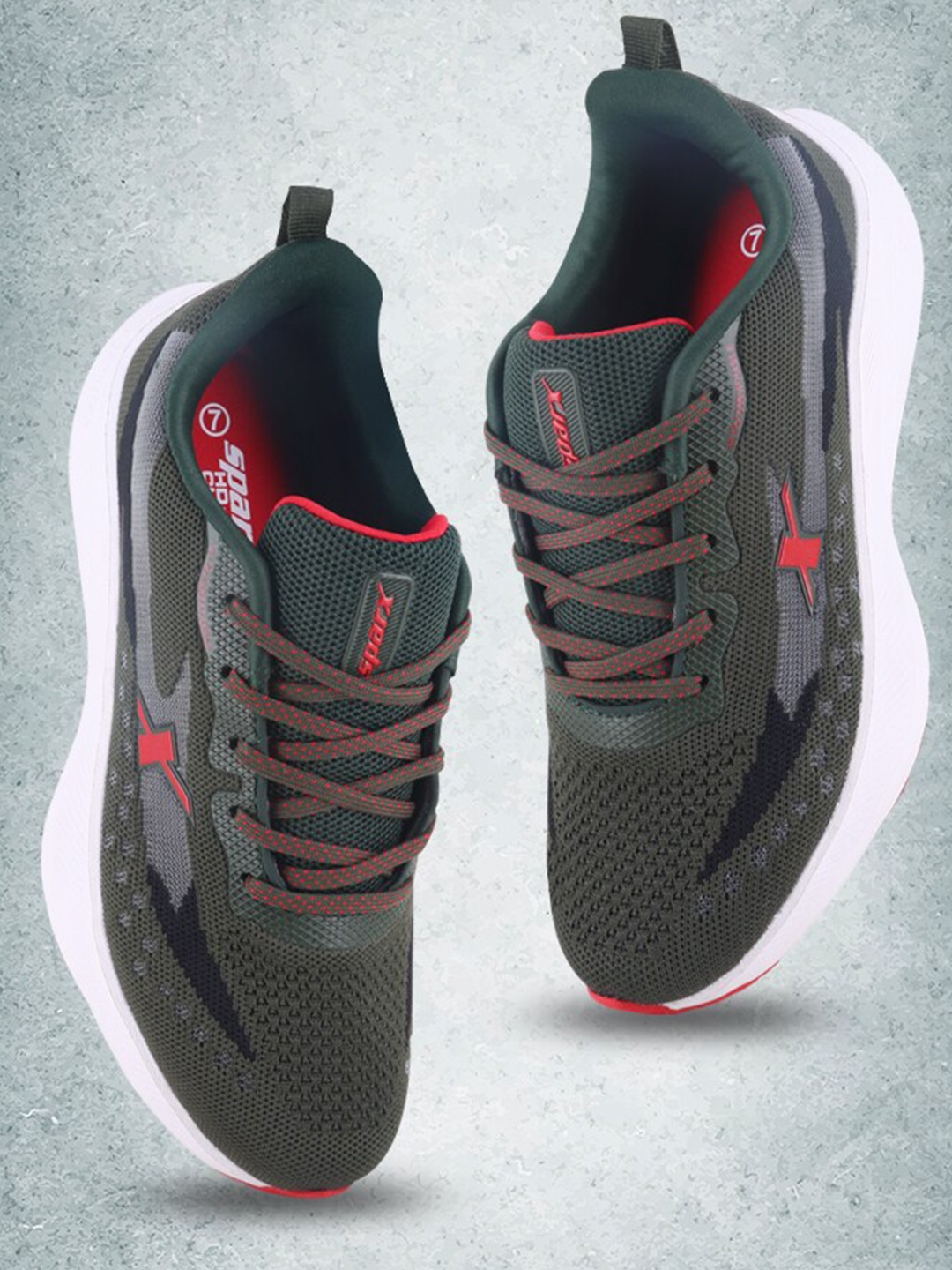 

Sparx Men Lightweight Mesh Marking Running Shoes, Olive