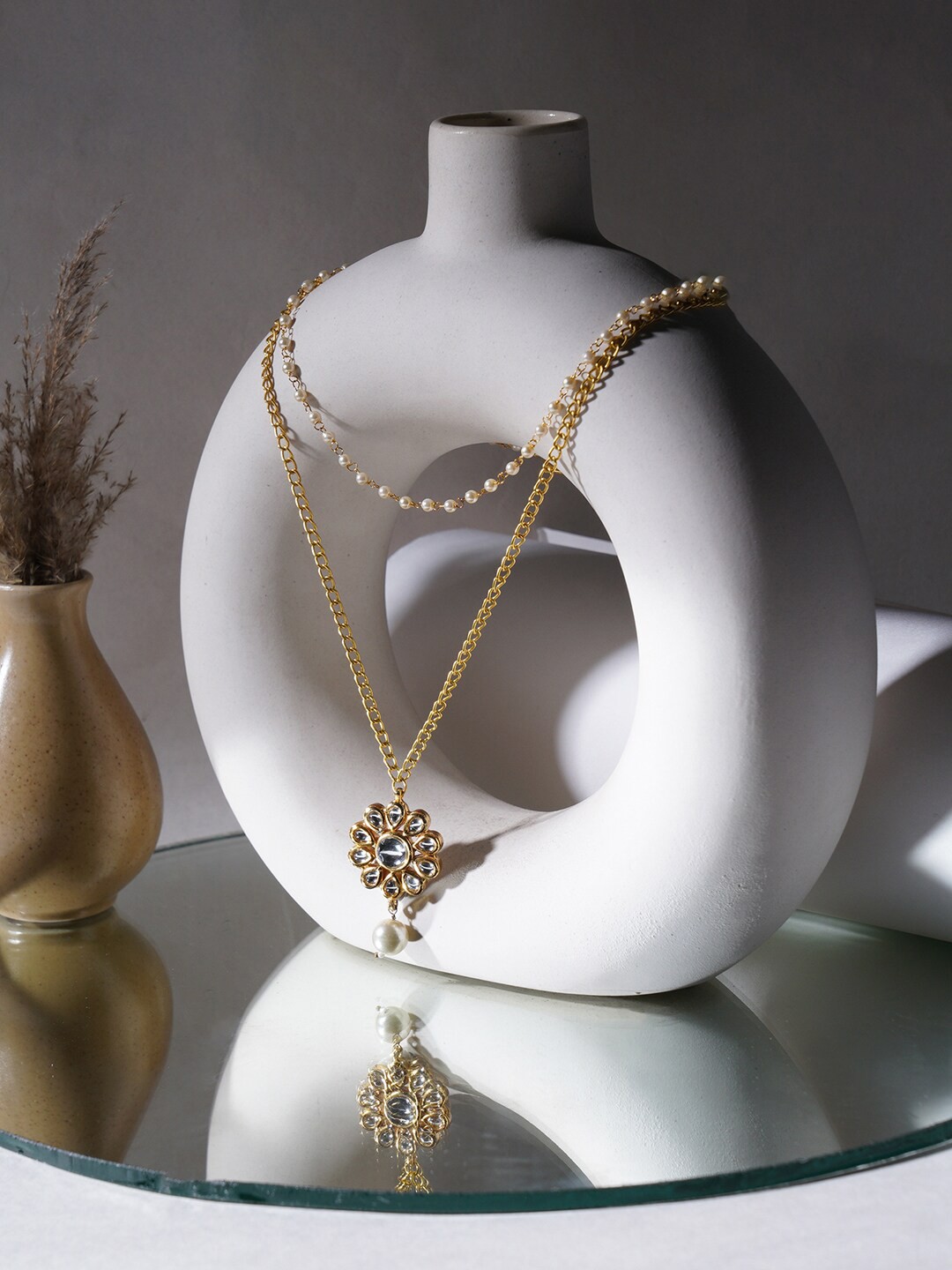 

Ruby Raang Brass Gold-Plated Necklace