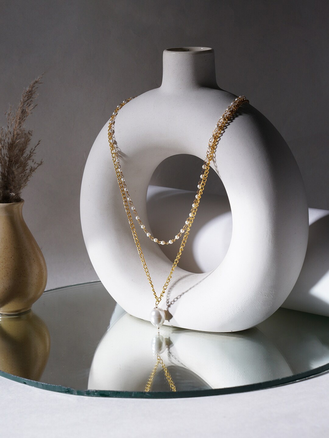 

Ruby Raang Brass Gold-Plated Layered Chain
